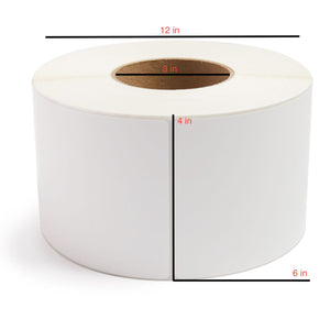 Direct Thermal Label ( 4 x 6 ) 3"Core 3RL/2900 8700 Labels to a case, DT400600-3-12NTC