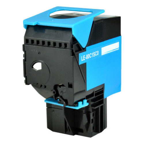 Lexmark 801SC Toner Cartridge, Cyan 2K Yield, 80C0S20