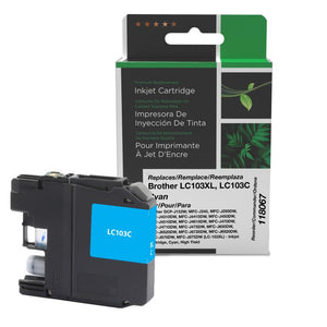 High Yield Cyan Ink Cartridge for Brother LC103XL