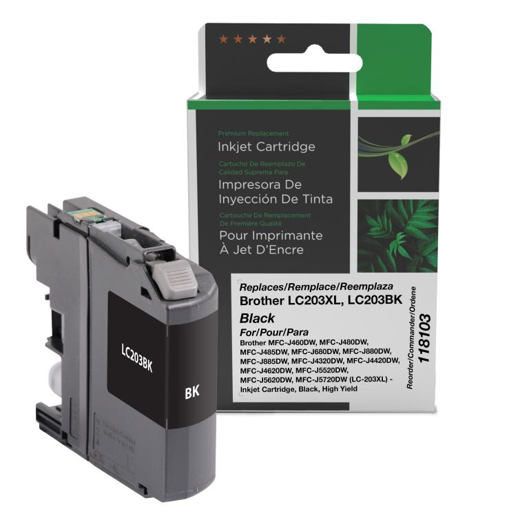 High Yield Black Ink Cartridge for Brother LC203XL