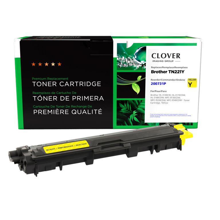 Yellow Toner Cartridge for Brother TN221