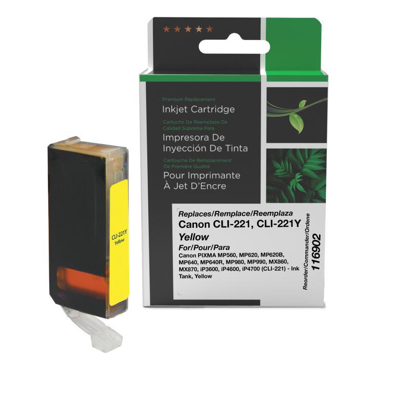 Yellow Ink Cartridge for Canon CLI-221