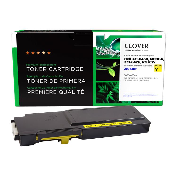 High Yield Yellow Toner Cartridge for Dell C3760