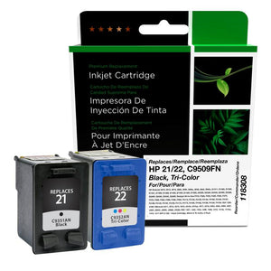 Black, Tri-Color Ink Cartridges for HP 21/22