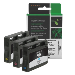 Cyan, Magenta, Yellow Ink Cartridges for HP N9H56FN (HP 933) 3-Pack