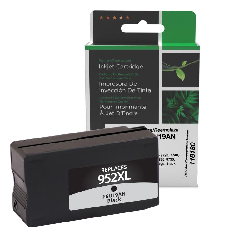 High Yield Black Ink Cartridge for HP F6U19AN (HP 952XL)