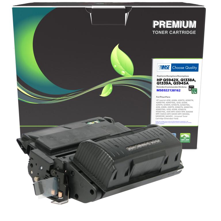 Universal Extended Yield Toner Cartridge for HP Q1338A/Q1339A/Q5945A/Q5942X (HP 38A/39A/45A/42X)