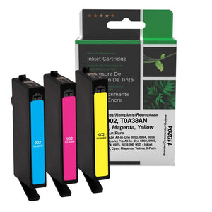 Cyan, Magenta, Yellow Ink Cartridges for HP T0A38AN (HP 902) 3-Pack
