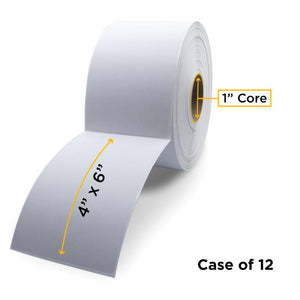 Direct Thermal Label Roll 1.0" ID x 5.0" Max OD for Desktop Barcode Printers