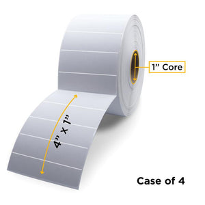 Thermal Transfer Label Roll 1.0" ID x 5.0" Max OD for Desktop Barcode Printers