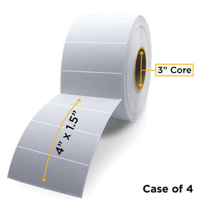 Thermal Transfer Label Roll 3.0" ID x 8.0" Max OD for Industrial Barcode Printers