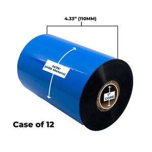 Wax/Resin Ribbon 110mm x 450M (12 Ribbons/Case) for Zebra Printers